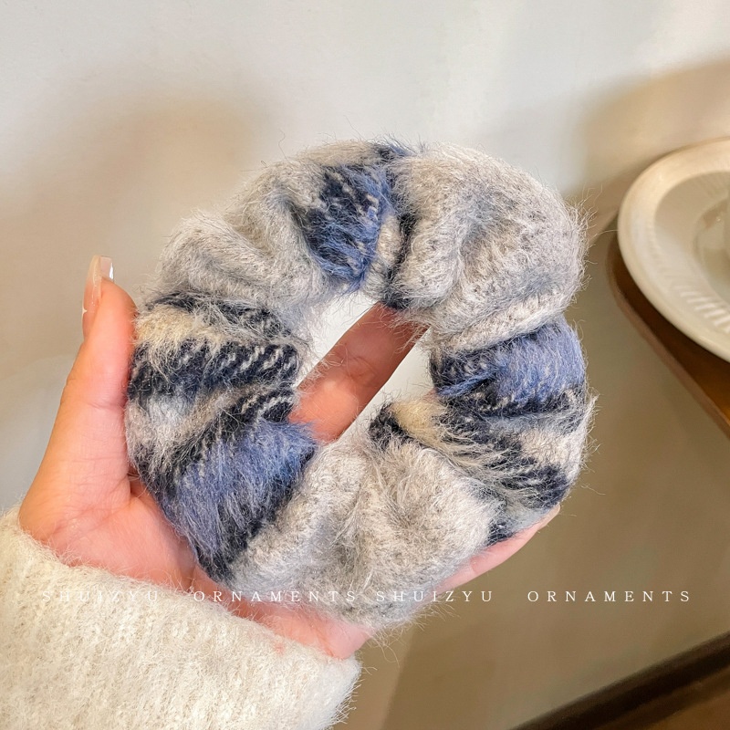 Women's Sweet Bun Scrunchie Hair Tie Multi-layer Lace Knit Cloth