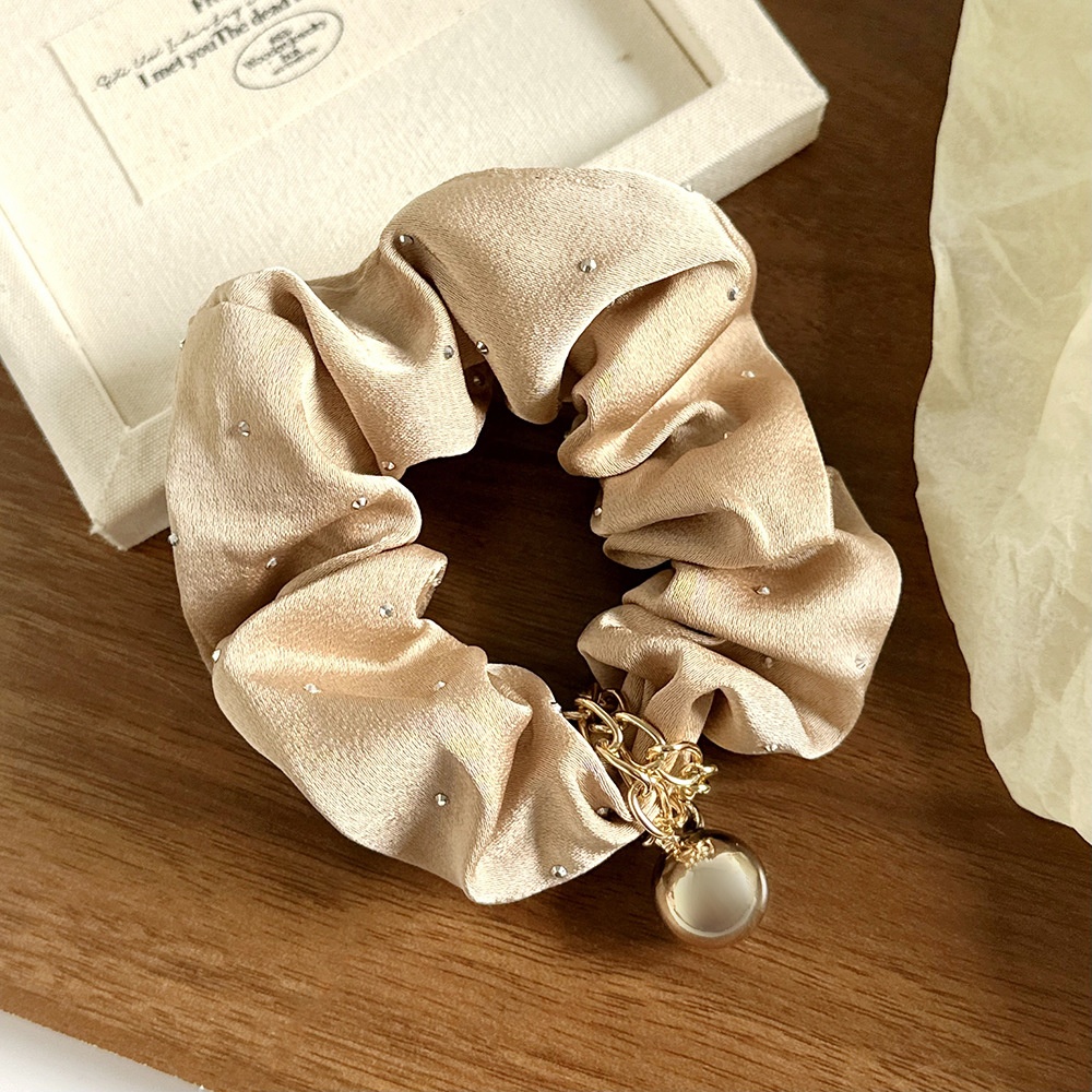 Women's Polyester Rhinestone Star High Ponytail Hair Tie Polka Dots