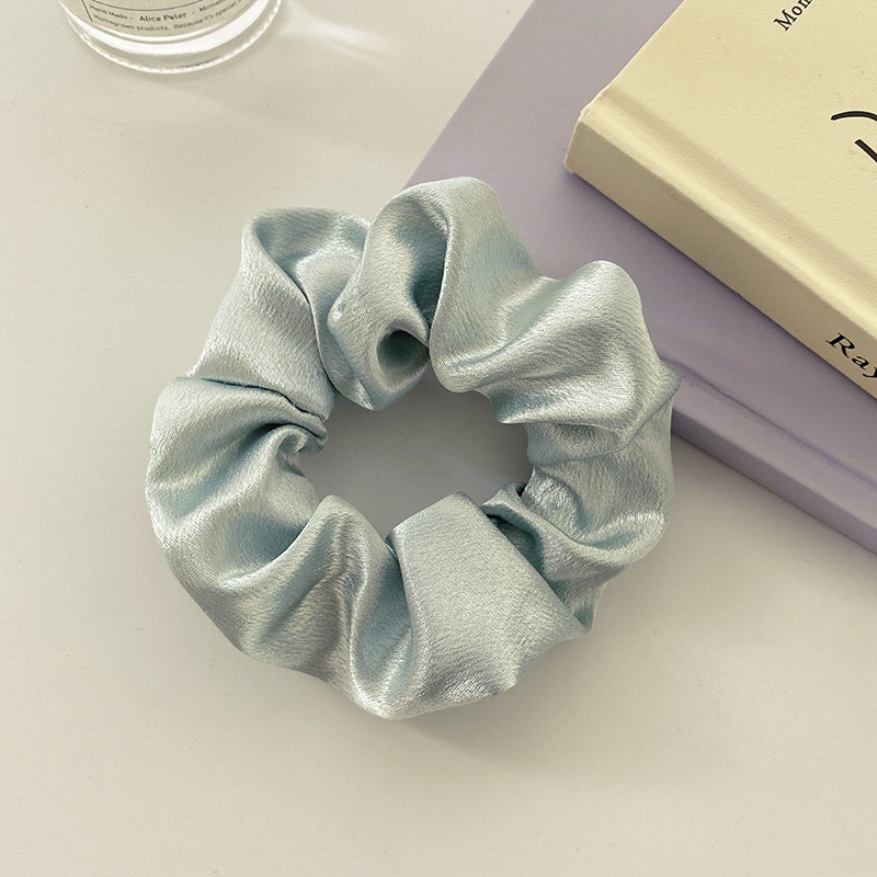 Women's Simple Satin Scrunchie Daily Ponytail Hair Tie Solid Color