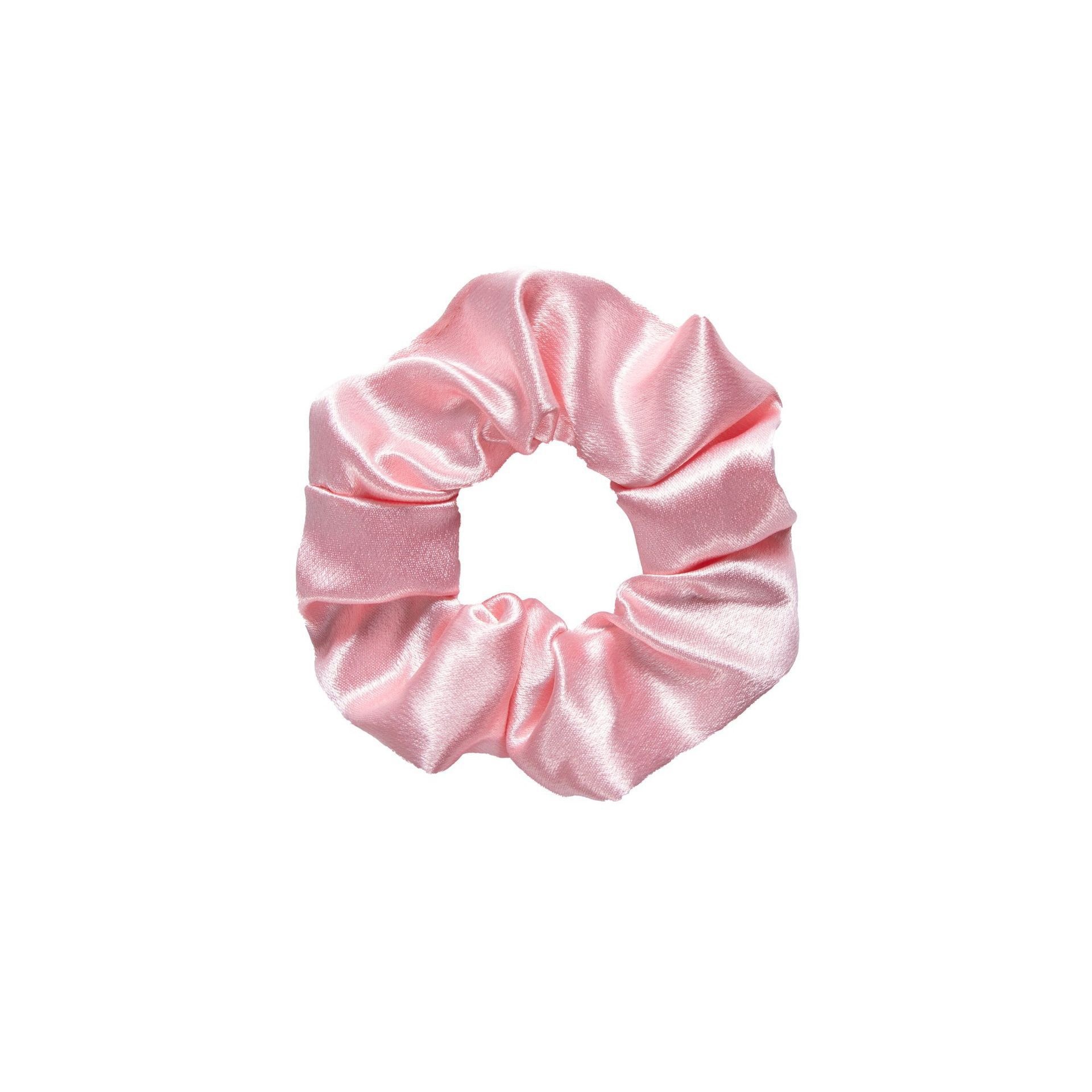 Women's Simple Retro Crystal Satin Scrunchie Hair Tie Solid Color