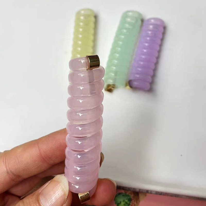 Girls Silicone Telephone Cord Ponytail Hair Rope Sweet Cartoon Butterfly