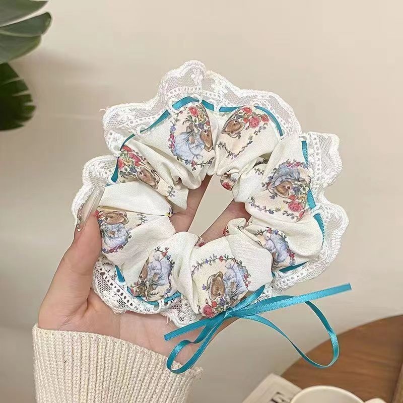 Women's Sweet Holiday Cloth Hair Tie Floral Butterfly Bowknot