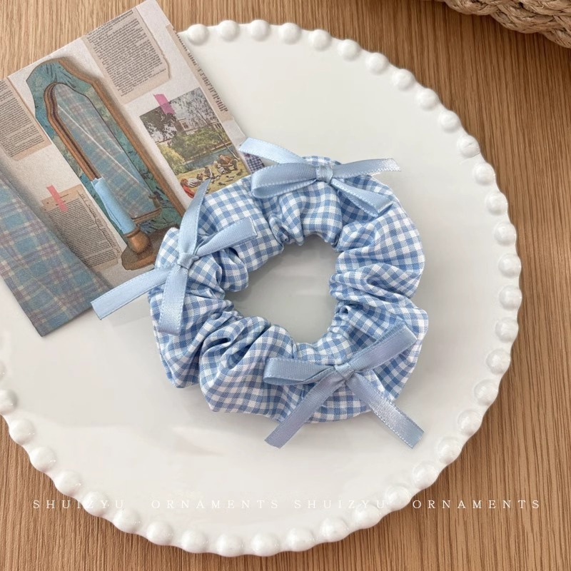 Women's Daily Damage-Free Fabric Hair Tie Floral Polka Dots Bow