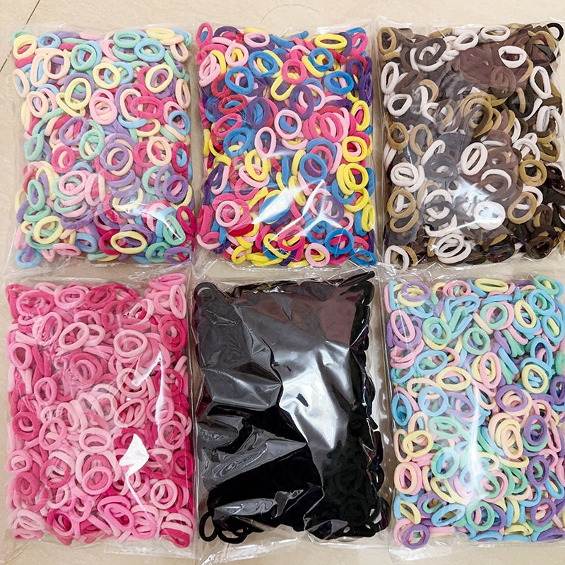 Baby Girls Cute Small Seamless Cloth Towel Hair Rings Daily Colorful