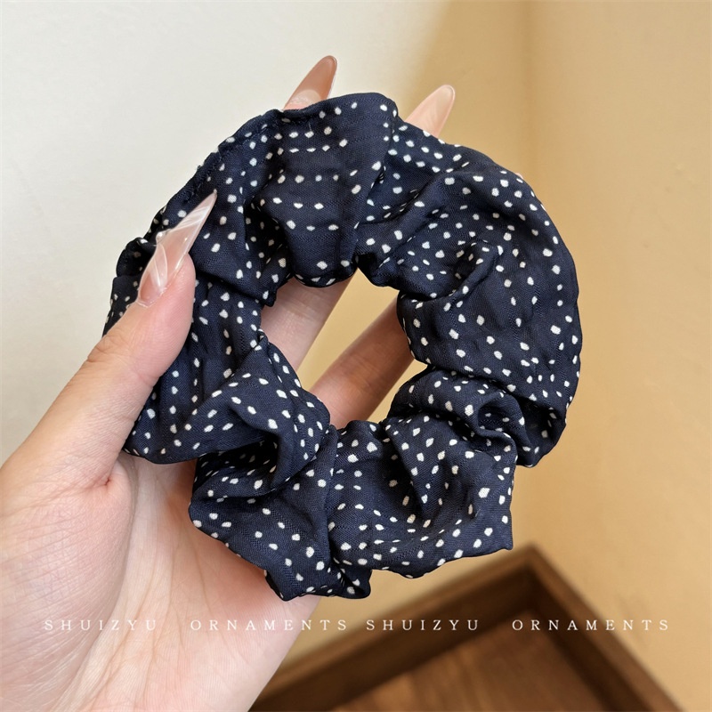 Women's Cloth Lace Scarf Scrunchie Daily Hair Tie Spring Tulip Floral