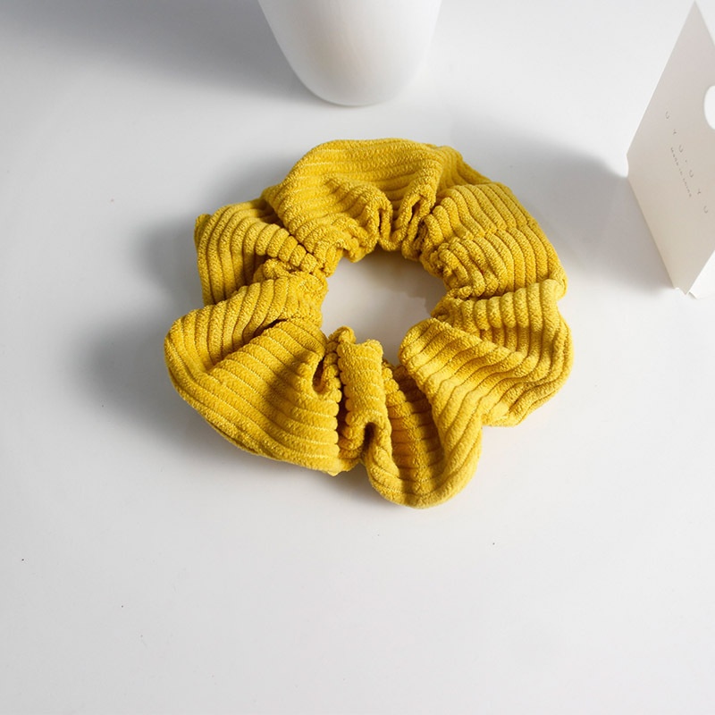 Women's Summer Fabric Scrunchie Pleated Plaid Leopard Hair Tie