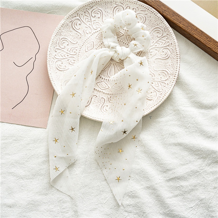 Women's Daily Handmade Cloth Hair Scrunchie Star Pattern