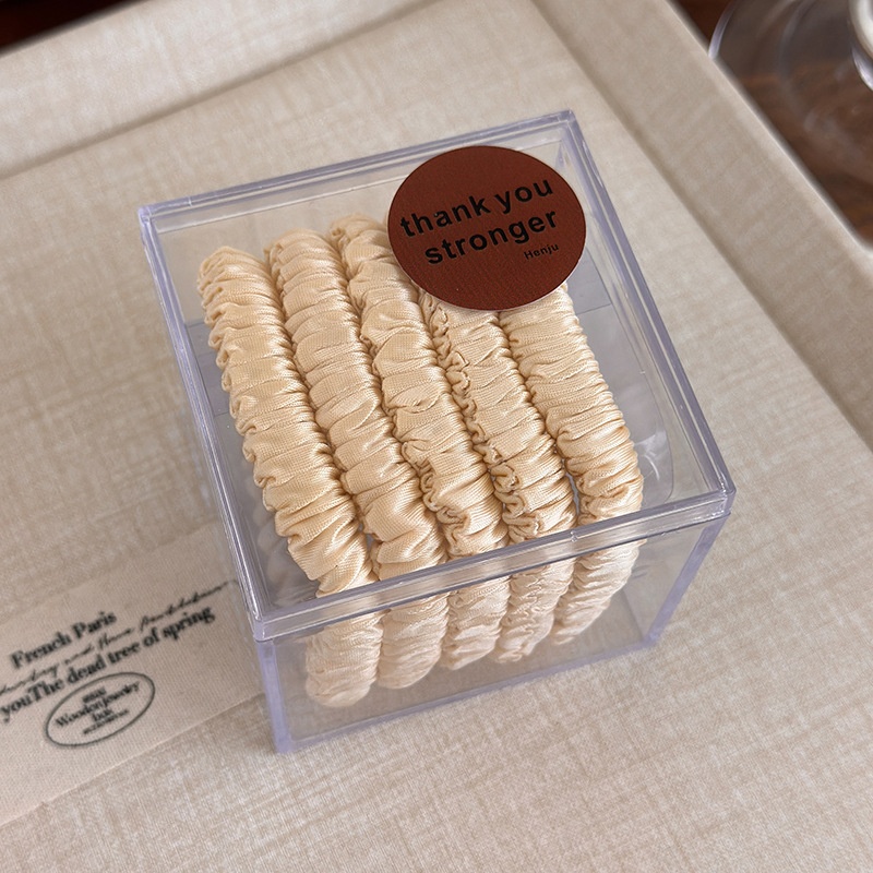 Women's No Damage Satin Scrunchie Casual Sport Hair Tie Solid Color