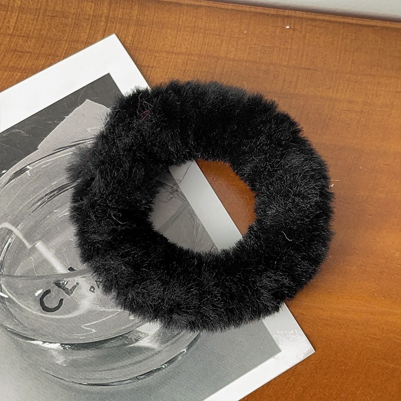 Women's Autumn Winter Plush Elastic Ponytail Scrunchies Candy Color