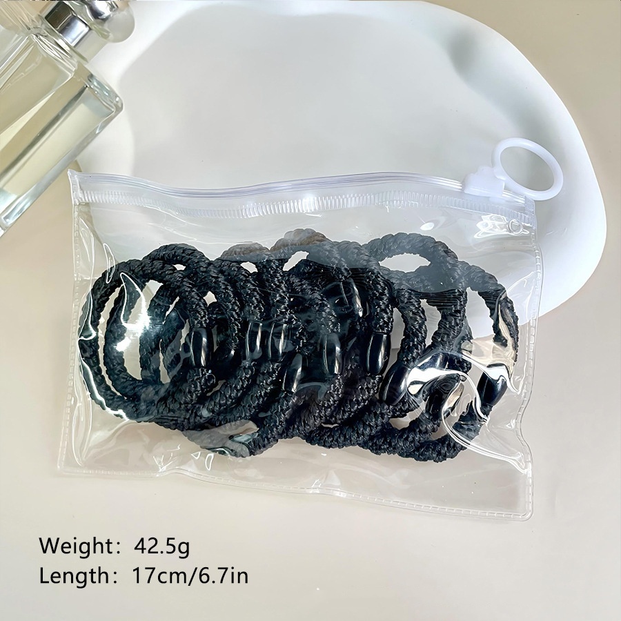 Women's High Elastic Ponytail Hair Tie Polyester Rubber Band UV Paint Color