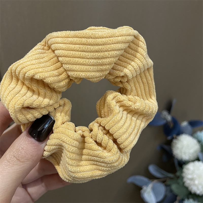 Women's Winter Large Velvet Elastic Hair Ties Simple Solid Color