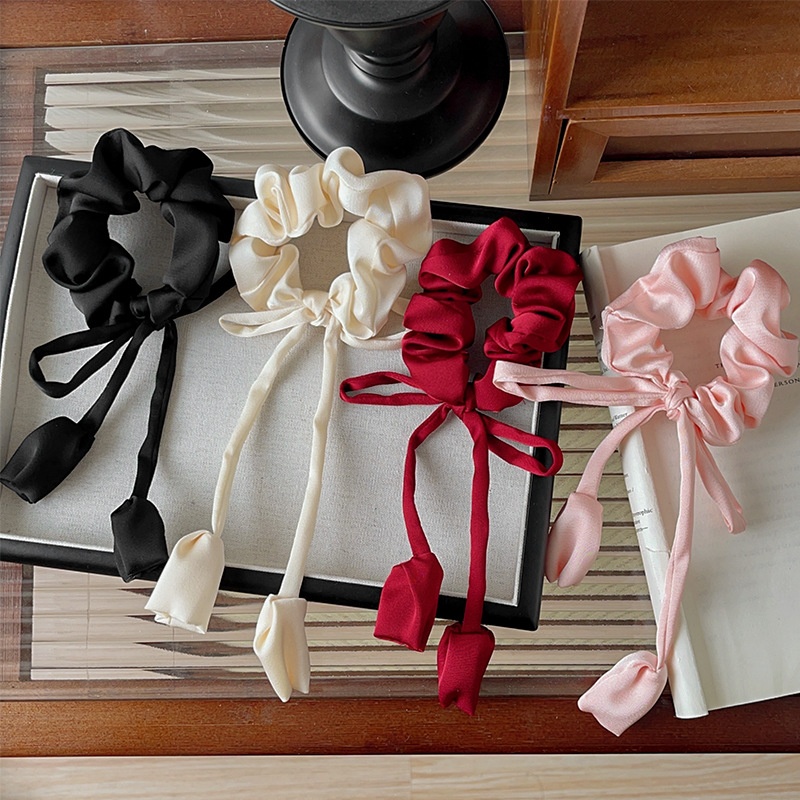 Women's Sweet Daily Fabric Hair Scrunchie Solid Color Flower