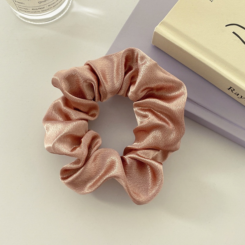 Women's Simple Satin Scrunchie Daily Ponytail Hair Tie Solid Color