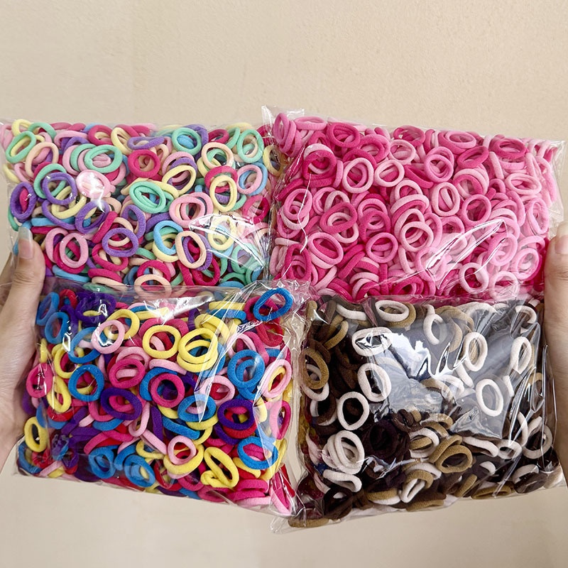 Baby Girls Cute Small Seamless Cloth Towel Hair Rings Daily Colorful