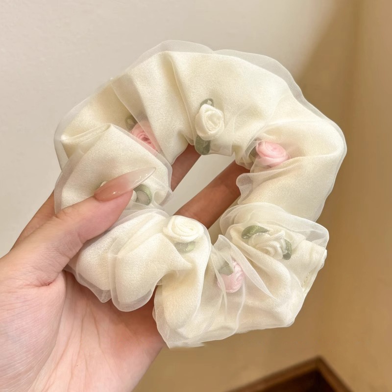 Women's Daily Damage-Free Fabric Hair Tie Floral Polka Dots Bow