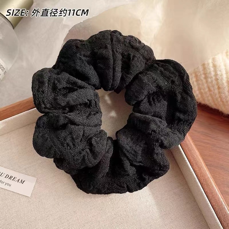 Women Daily Oversized High Elastic Lace Hair Scrunchie Elegant Floral