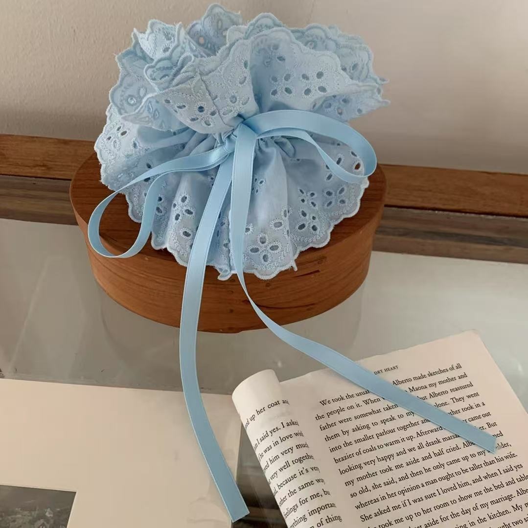 Women's High-End Large Cloth Bun Scrunchie Hair Tie Striped