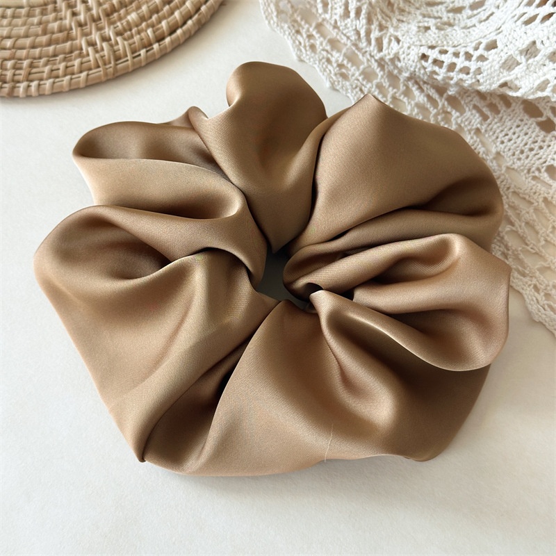 Women's Premium Satin Large Hair Bands Autumn Winter Solid Color