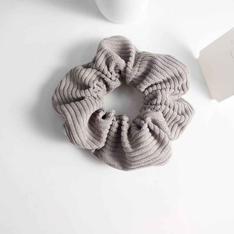 Women's Summer Fabric Scrunchie Pleated Plaid Leopard Hair Tie