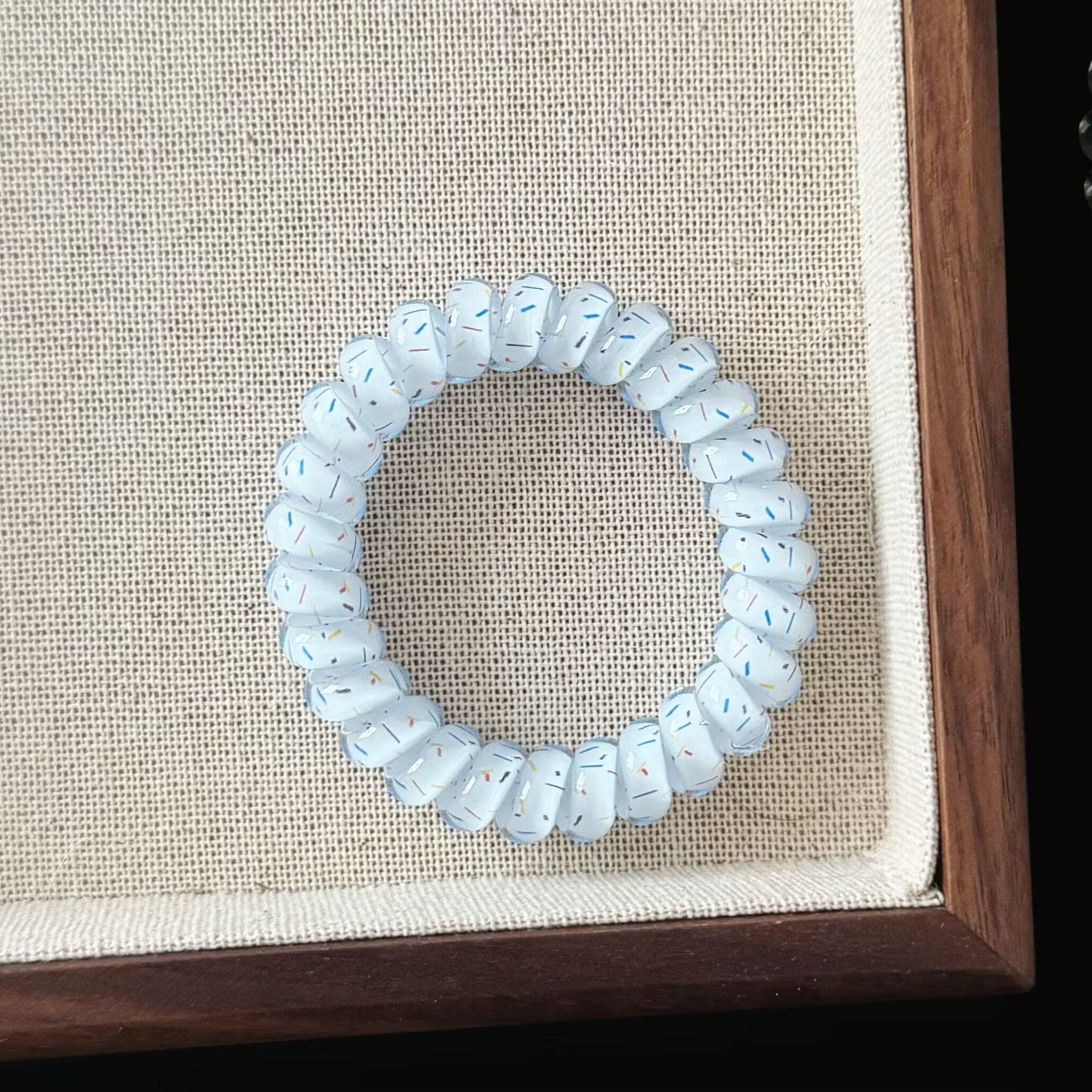 Girls Simple Telephone Cord Ponytail Hair Ties Summer Fresh Jelly Color