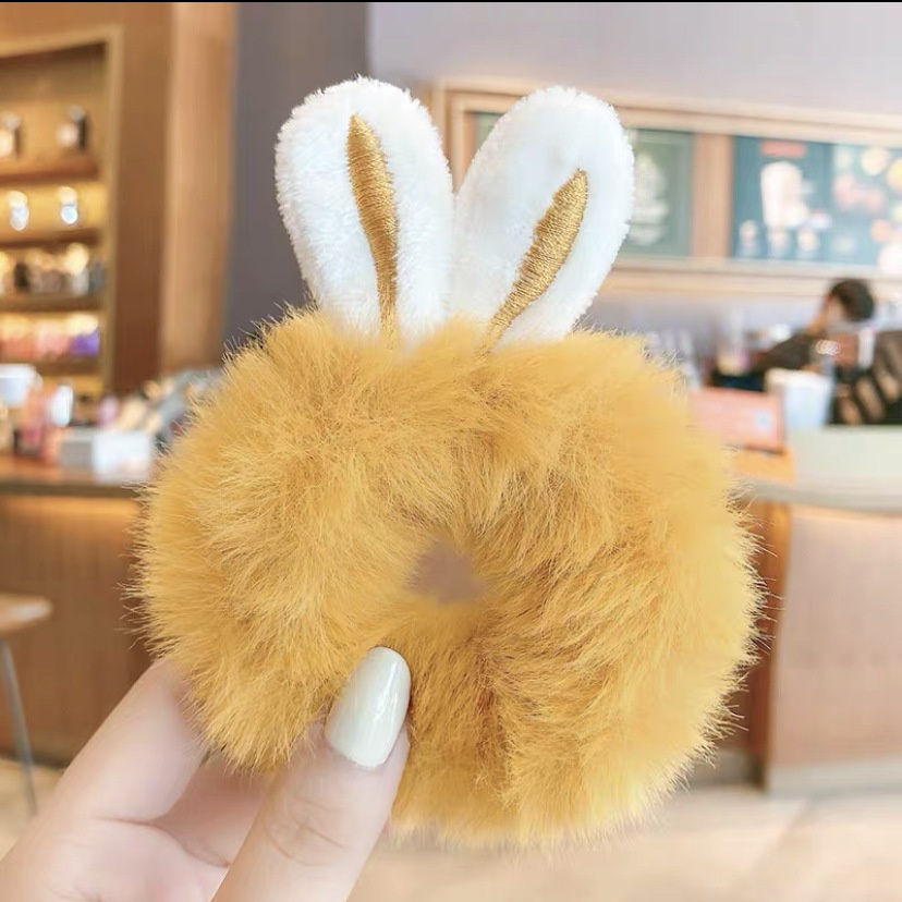 Women's Daily Plush Hair Tie Cute Fashion Bunny Ears Scrunchie