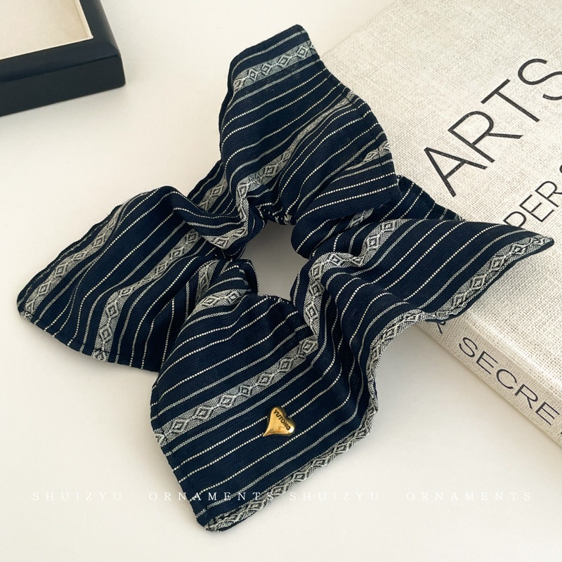 Women Daily Oversized High Elastic Lace Hair Scrunchie Elegant Floral