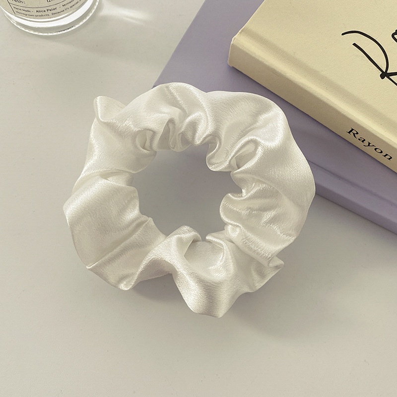 Women's Simple Satin Scrunchie Daily Ponytail Hair Tie Solid Color