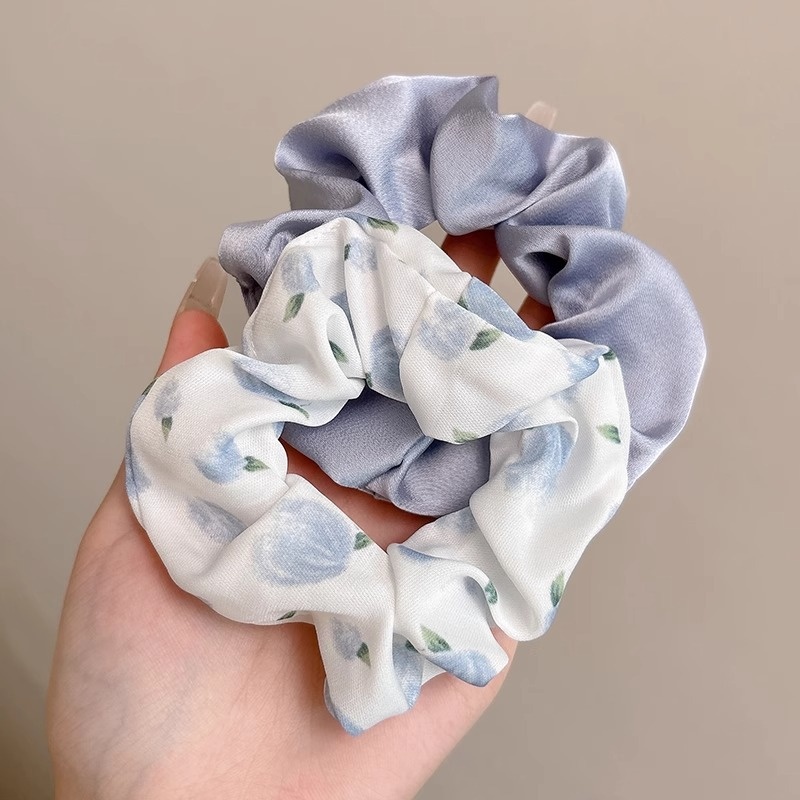 Women's Daily Damage-Free Fabric Hair Tie Floral Polka Dots Bow