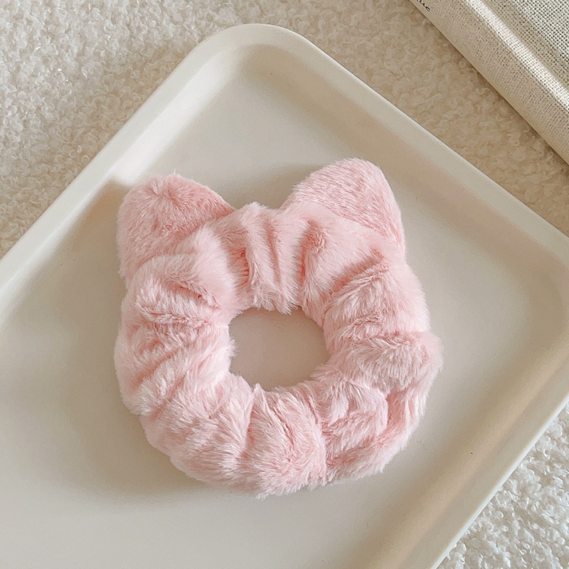 Women's Cute Everyday Cloth Hair Tie Ponytail Holder Solid Color