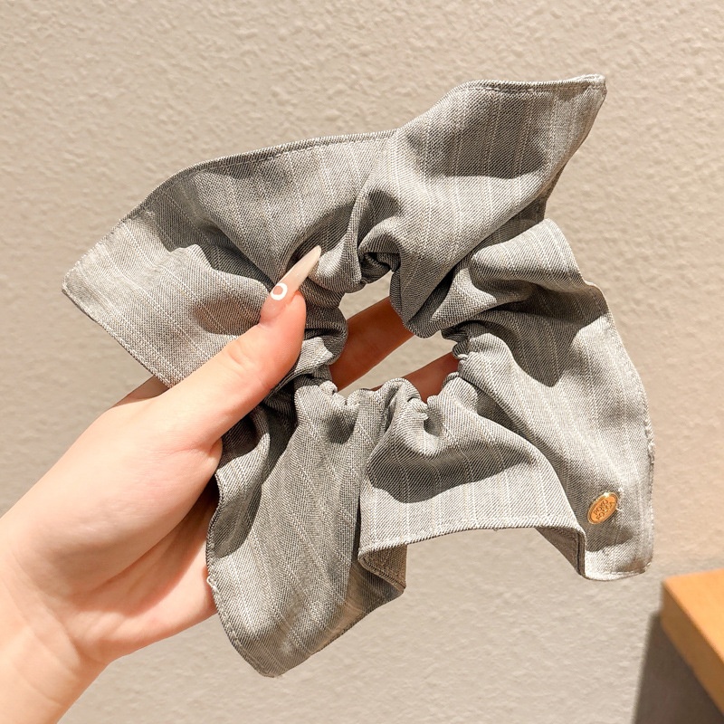 Women's Cloth Lace Scarf Scrunchie Daily Hair Tie Spring Tulip Floral