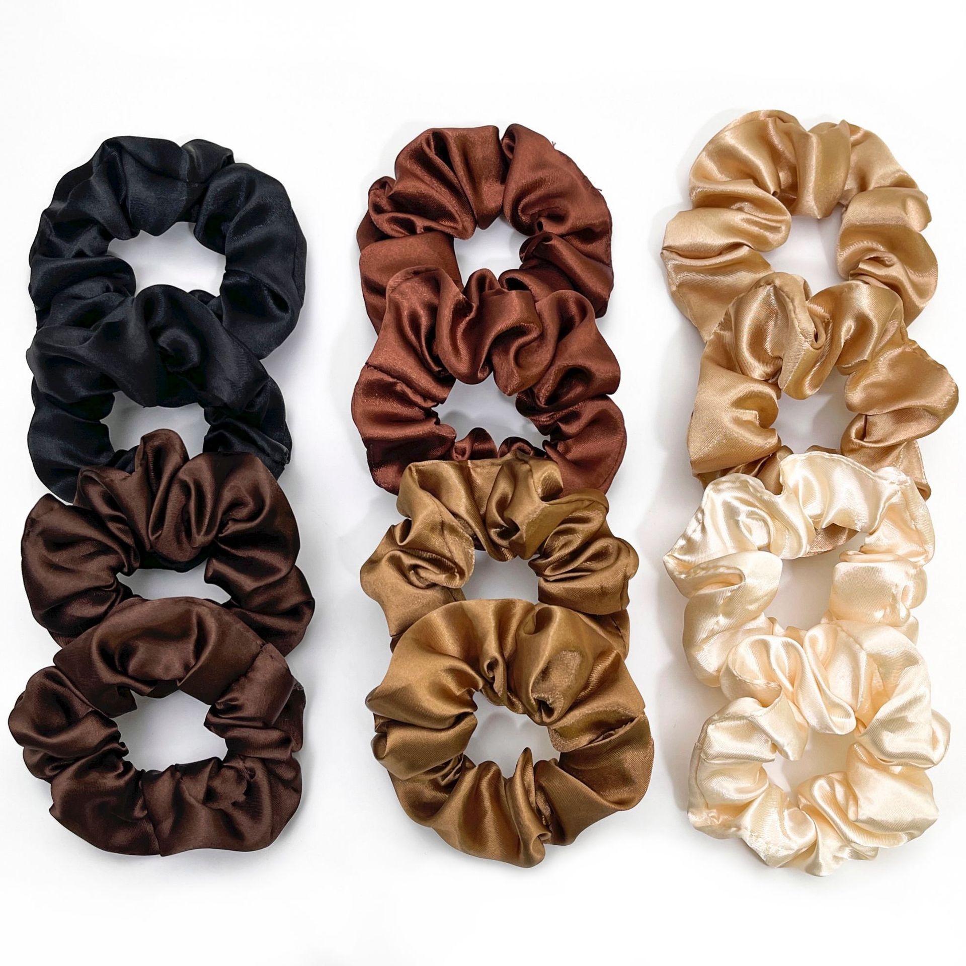 Women's Retro Satin Daily Holiday Hair Tie Scrunchie Solid Color