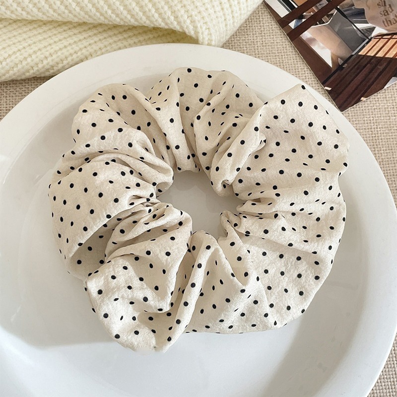 Women's Cloth Lace Scarf Scrunchie Daily Hair Tie Spring Tulip Floral