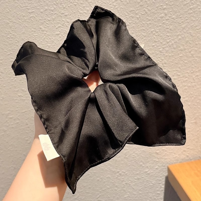 Women's Handmade Spring Ponytail Hair Scrunchie Checkered Fabric