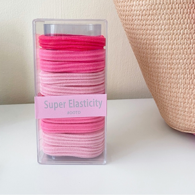 Women High Elastic Cloth Hair Tie No Damage Ponytail Ring Candy Color