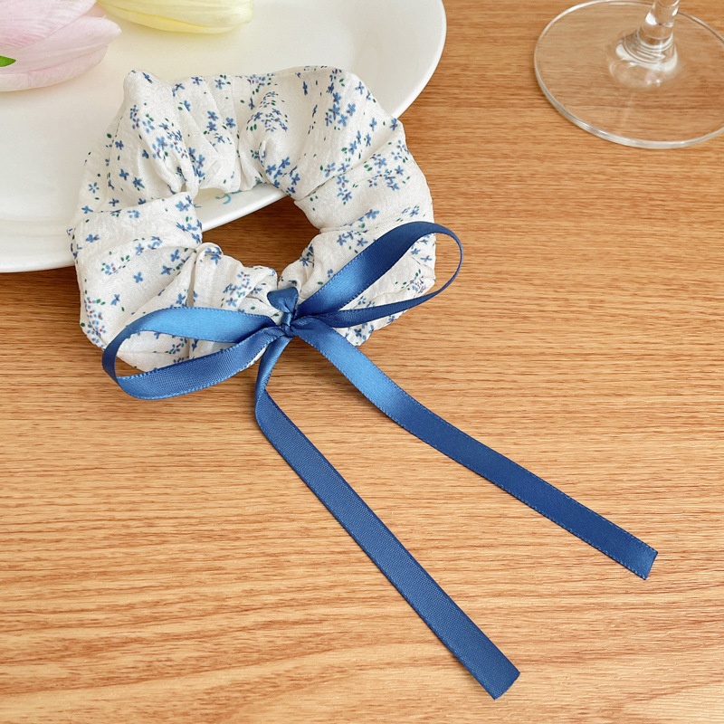 Women Daily Oversized High Elastic Lace Hair Scrunchie Elegant Floral