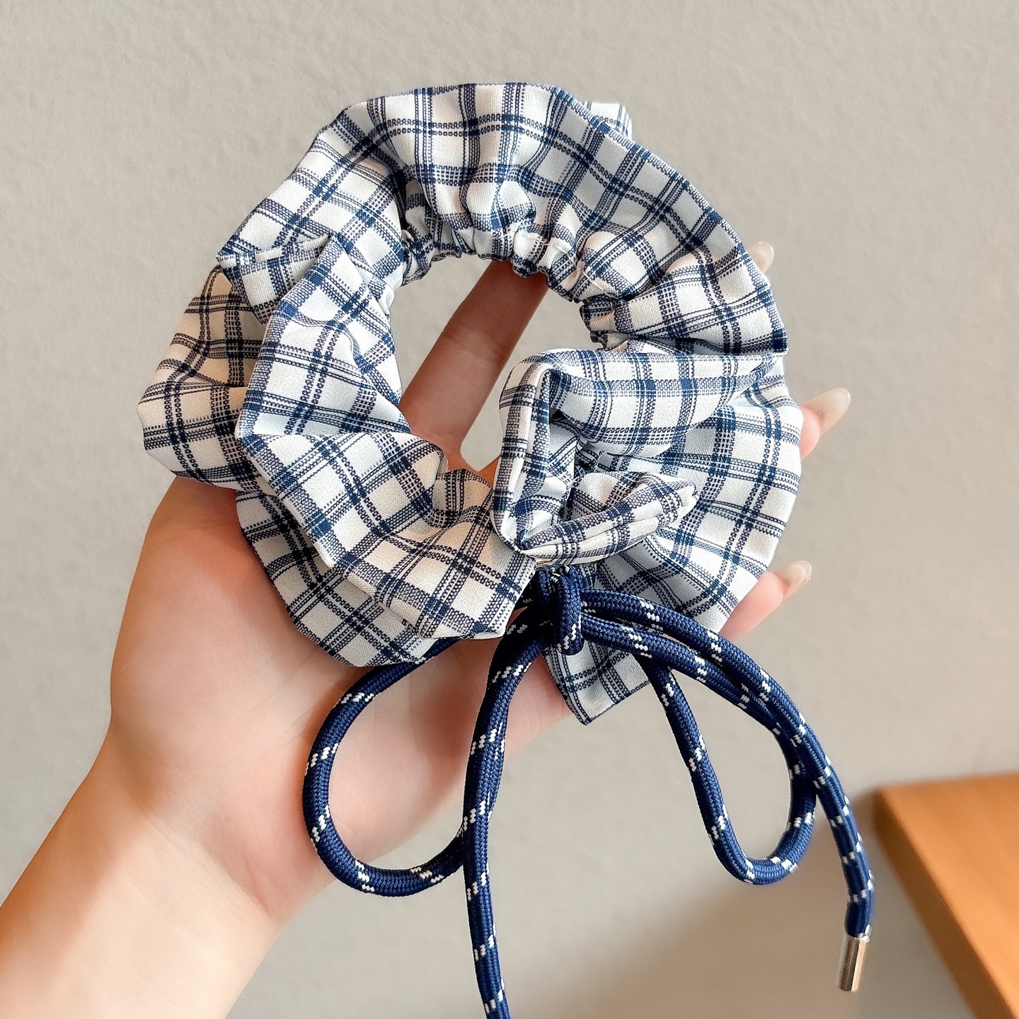 Women's Cloth Lace Scarf Scrunchie Daily Hair Tie Spring Tulip Floral