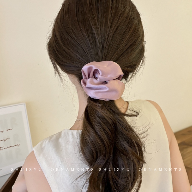 Women's Cloth Lace Scarf Scrunchie Daily Hair Tie Spring Tulip Floral