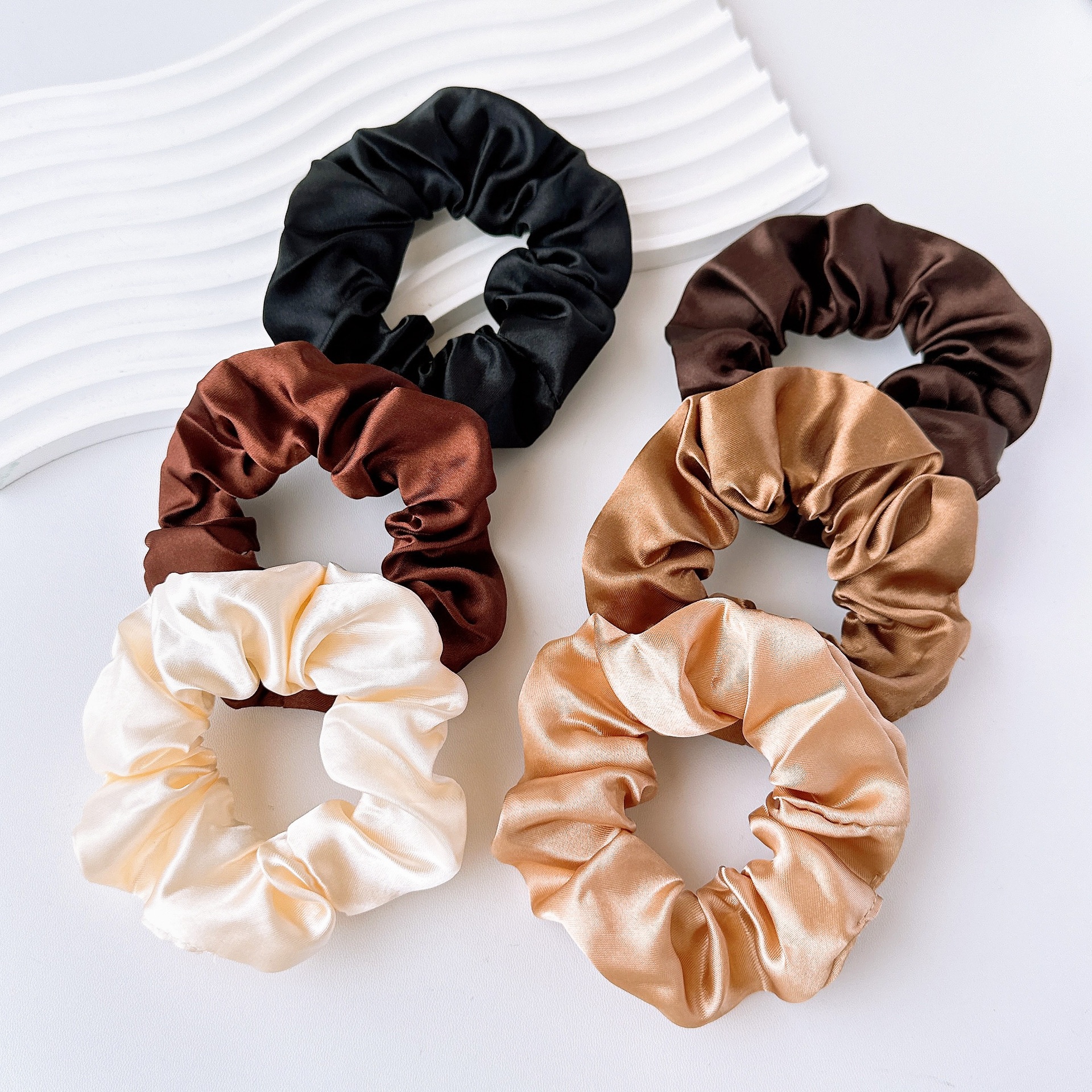 Women's Simple Casual Everyday Cloth Hair Tie Scrunchie Solid Color