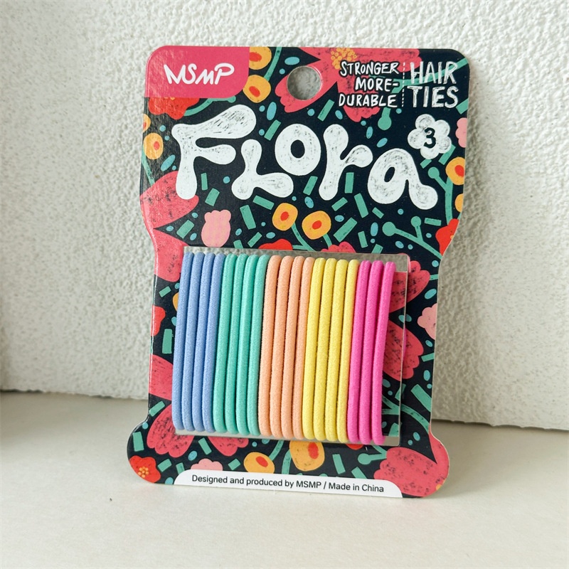 Women's Soft Material Quick Styling No Damage Elastic Hair Bands Colorful