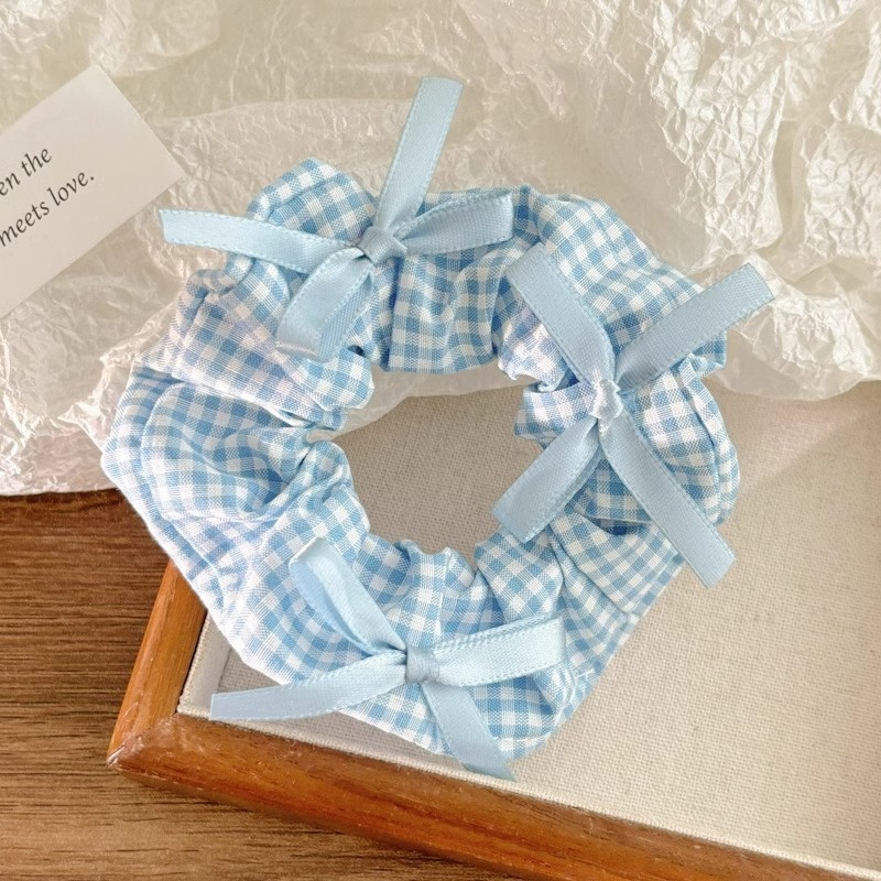 Women Daily Oversized High Elastic Lace Hair Scrunchie Elegant Floral