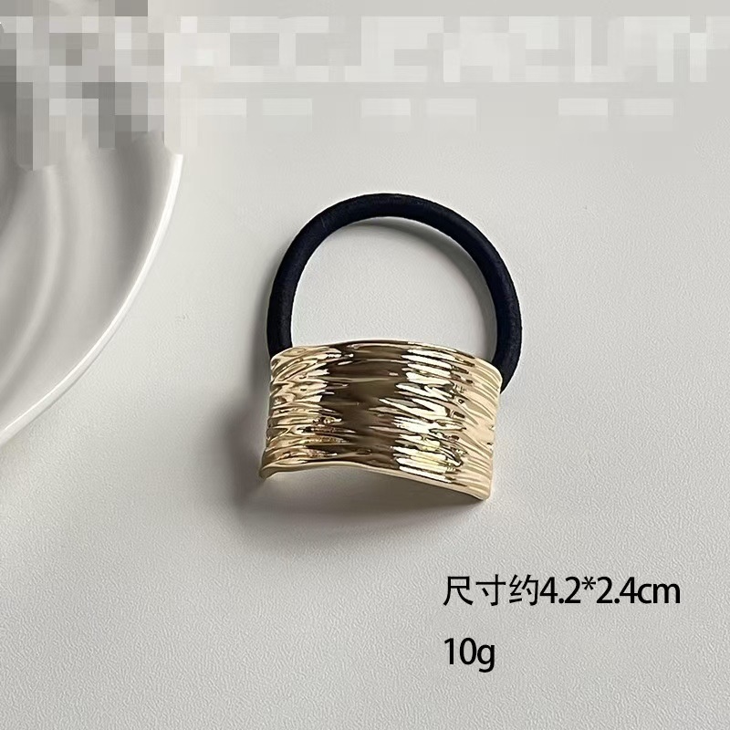 Women's Smooth Alloy Arc Ponytail Holder Minimalist Metallic