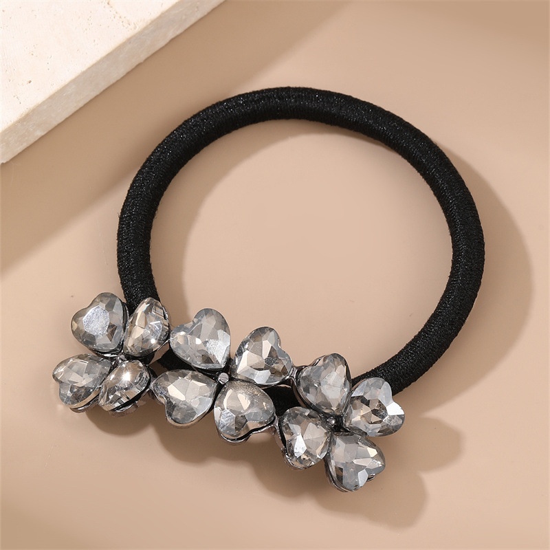 Women's High Elasticity Hair Tie Accessory French Alloy Pearl
