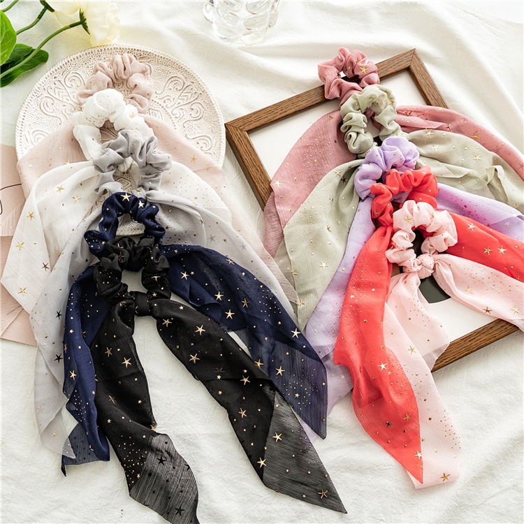 Women's Daily Handmade Cloth Hair Scrunchie Star Pattern