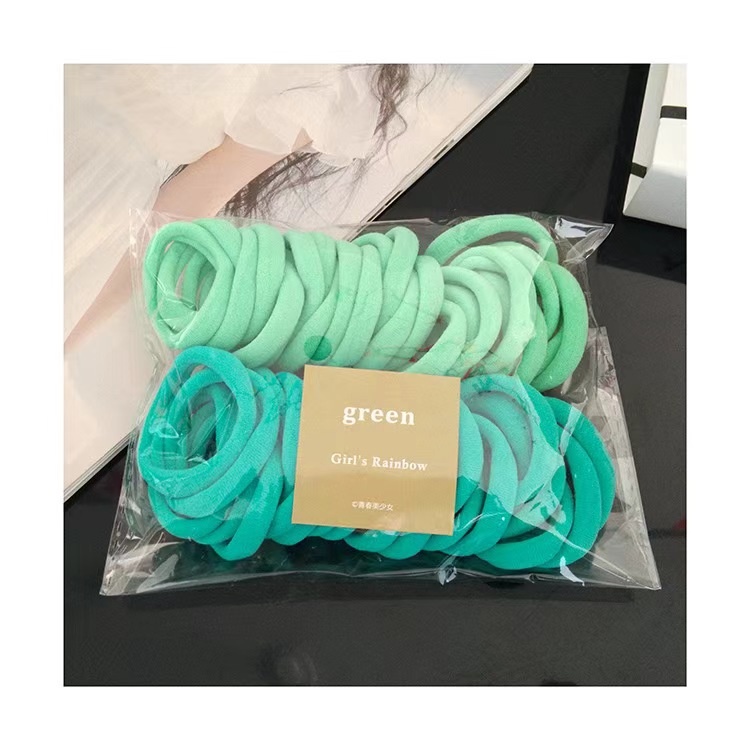 Girls Daily Elastic Knitted Seamless Hair Ties Gradient Candy Color