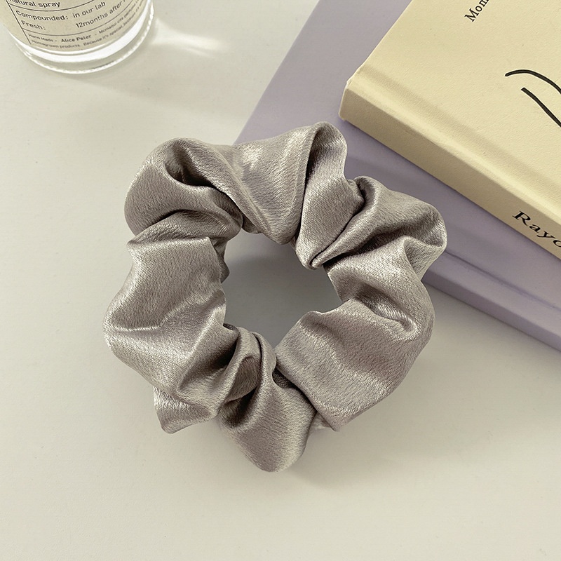 Women's Simple Satin Scrunchie Daily Ponytail Hair Tie Solid Color
