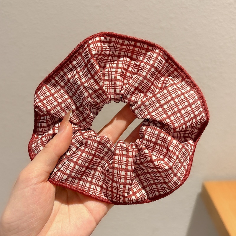 Women's Cloth Lace Scarf Scrunchie Daily Hair Tie Spring Tulip Floral