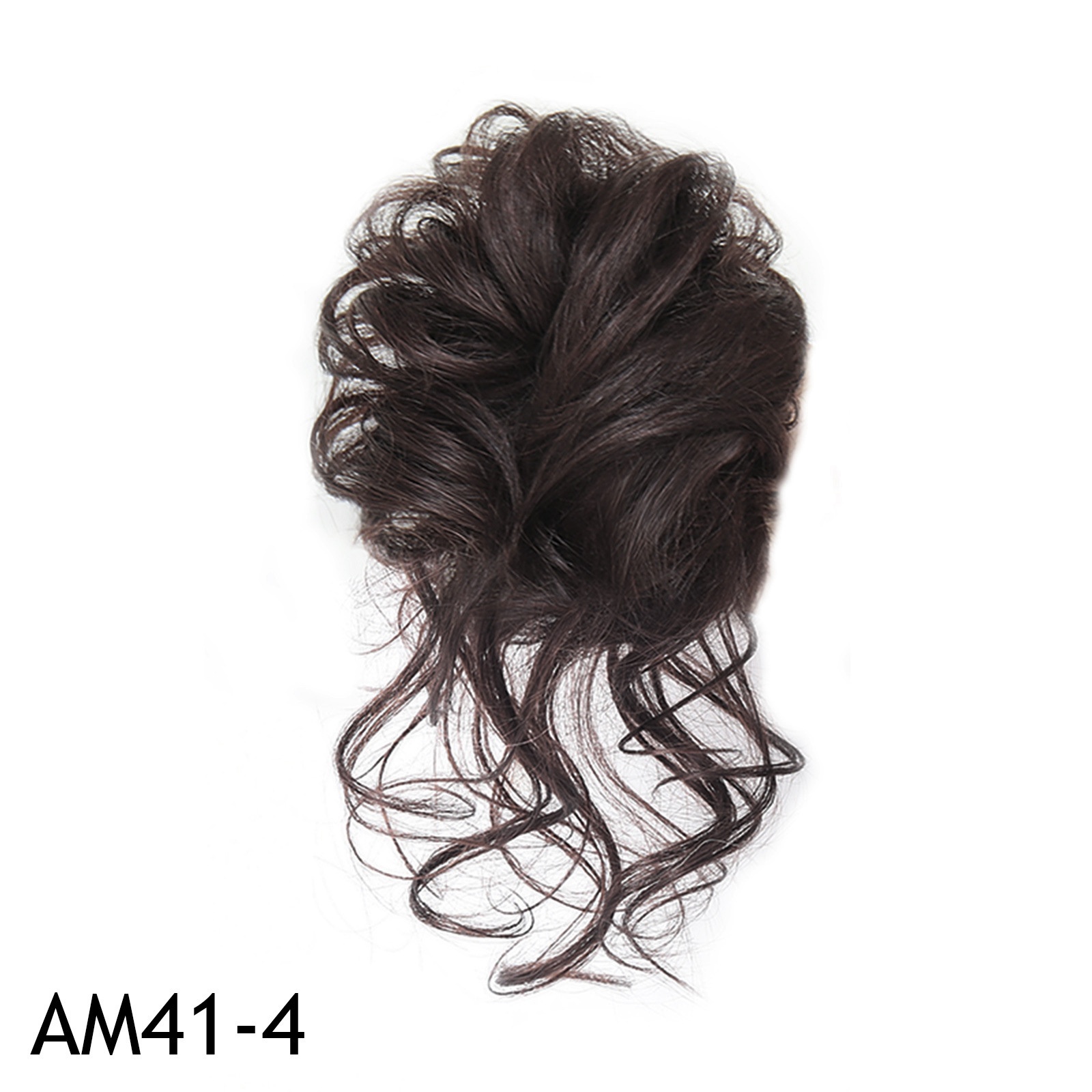 Women Daily Updo Messy Bun Hair Ring High Temp Silk Natural Texture