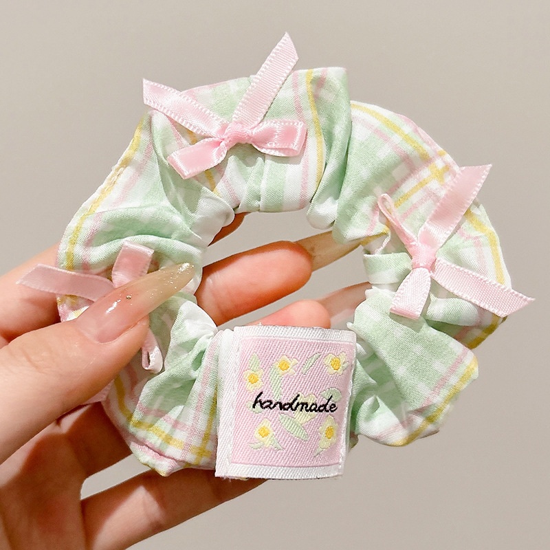 Women's Sweet Bun Scrunchie Hair Tie Multi-layer Lace Knit Cloth