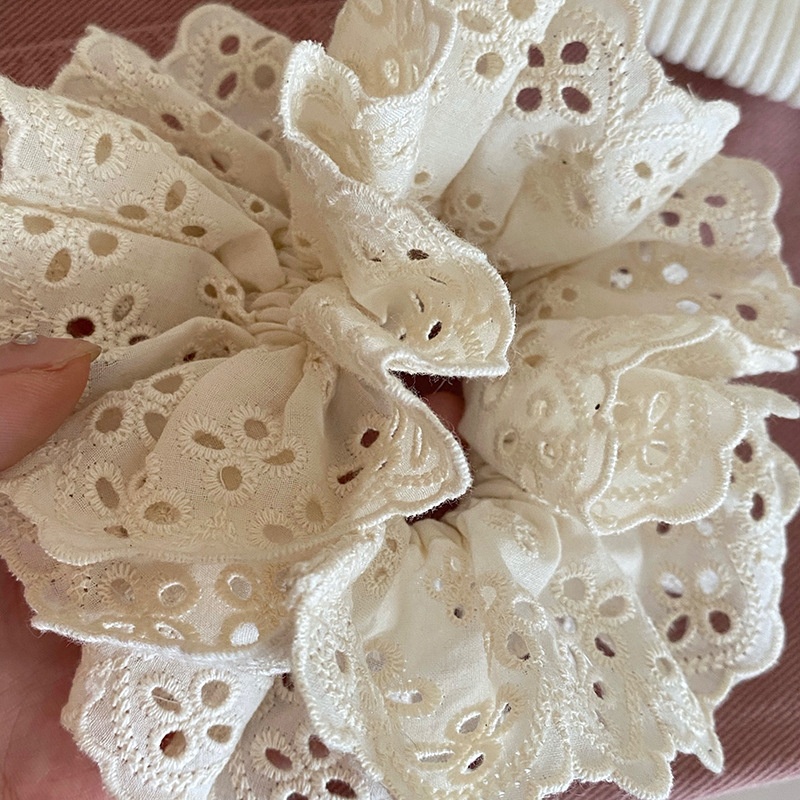 Women's Daily Wear Cloth Hair Tie Scrunchie Minimalist Solid Color