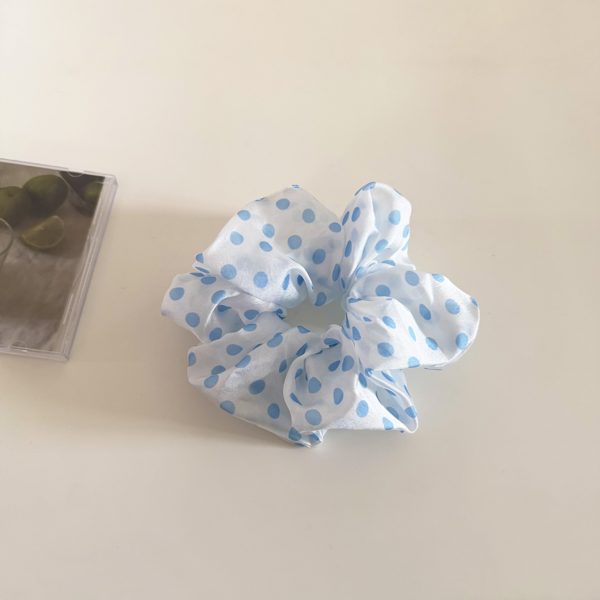 Women's Casual Soft Tulle Hair Tie Scrunchie Polka Dot Pattern